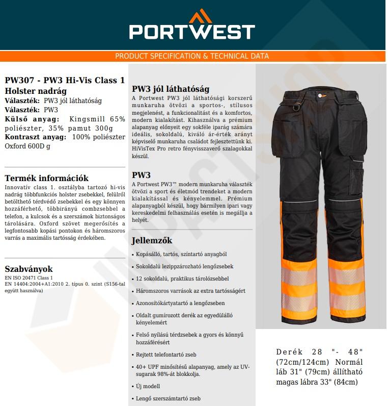 Portwest PW307 adatlap