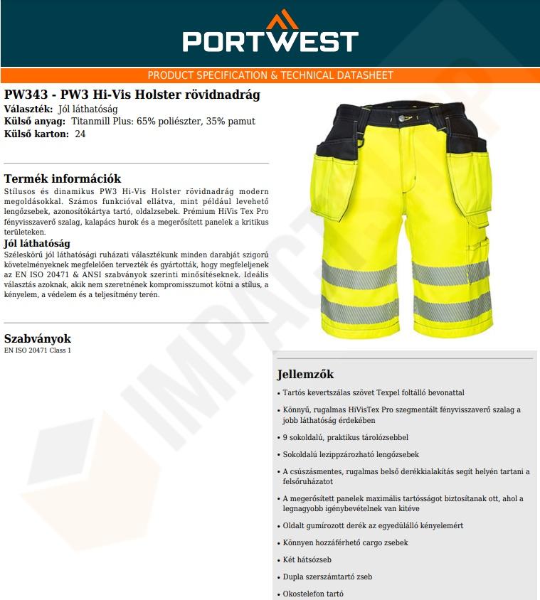 Portwest PW343 adatlap