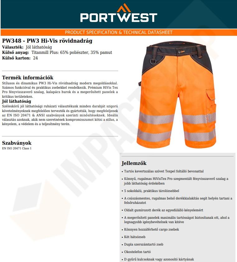 Portwest PW348 adatlap