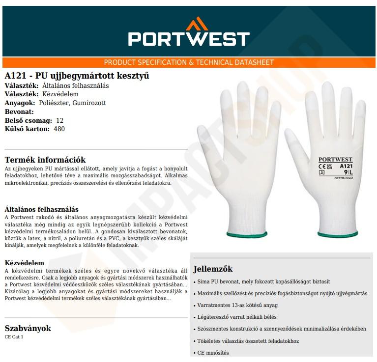 Portwest A121 adatlap