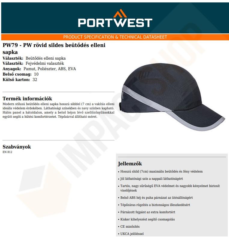 Portwest PW79 adatlap