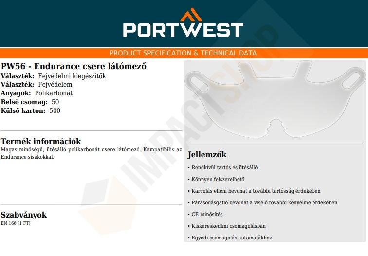 Portwest PW56 adatlap